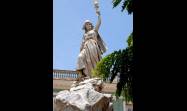 Estatua de La Libertad, en el centro histórico. 