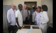 Visita de Miguel Díaz-Canel al Hospital Fructuoso Rodríguez