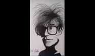 Segundo lugar, en caricatura personal, a la obra: Andy Warhol de Cándido I. Cuenca Fuentes.