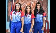 Las jóvenes Saskia Cruz, Jenifer Luna y Shaila García (de izquierda a derecha) representarán a Cuba