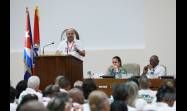 Al hacer uso de la palabra, el recién electo secretario general resaltó el firme compromiso y apoyo de los trabajadores hacia las transformaciones económicas y sociales aprobadas recientemente en el país.