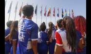 Delegación de Cuba iza bandera nacional en Villa Centroamericana