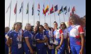 Delegación de Cuba iza bandera nacional en Villa Centroamericana