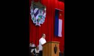 El canciller cubano Bruno Rodríguez Parrilla interviene en el 7mo. Período Ordinario de Sesiones de la Asamblea Nacional del Poder Popular, en su 10ma. Legislatura.