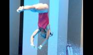 Prisis Ruiz acumuló este viernes 248.50 y obtuvo la medalla de bronce en la final del trampolín a un metro.