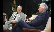 Walter Baier, presidente del Partido de la Izquierda Europea, junto al Presidente cubano, Miguel Díaz-Canel Bermúdez.