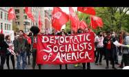 Manifestación en Nueva York de socialistas democráticos. 