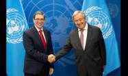 Encuentro de Bruno Rodríguez Parrilla con António Guterres