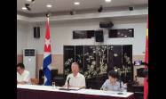 El representante diplomático en La Habana expuso los desafìos de la República Popular China para impulsar el desarrollo sostenible, el equilibrio medioambiental y la paz internacional.