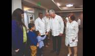 Díaz-Canel saludó a todos los integrantes de la familia que representa a Cuba en la República Dominicana.