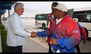 El equipo cubano regresó este lunes a la patria