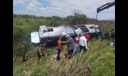 Accidente de ómnibus que trasladaba viajeros desde Batabanó a La Habana