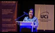 La ministra de Comunicaciones, Mayra Arevich Marín