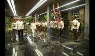 El Presidente Miguel Díaz-Canel Bermúdez recibe en el Palacio de la Revolución al Presidente de la República de Colombia, Gustavo Petro Urrego.