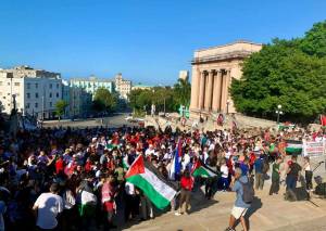 Mitin en solidaridad con Palestina y los estudiantes estadounidenses detenidos