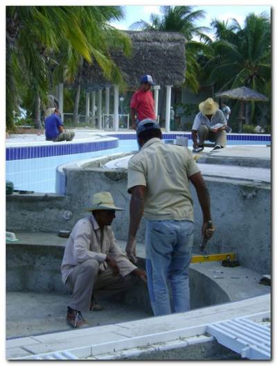 Reparación de piscina en hotel Sol Cayo Coco