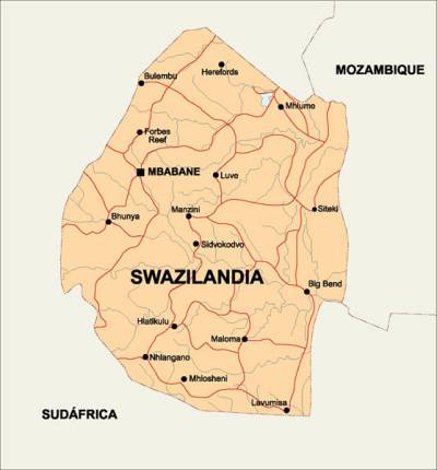 Mapa de Swazilandia