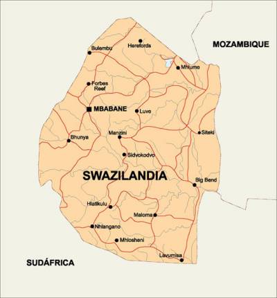 Mapa de Swazilandia