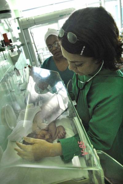 Sala de Pediatría en el Hospital William Soler