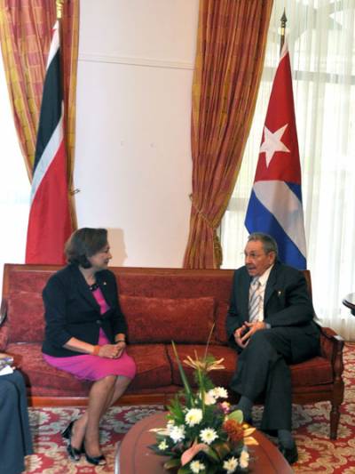 Raúl Castro en Trinidad y Tobago