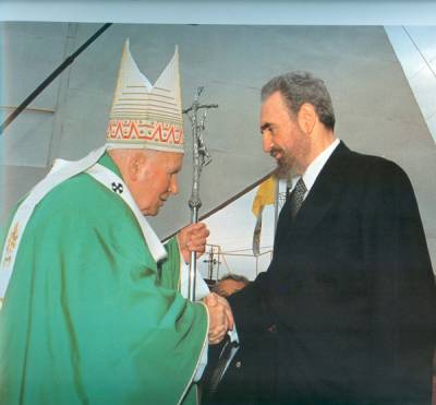 Fidel y Juan Pablo II