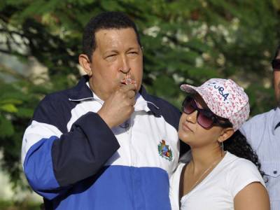 Chávez con su hija 
