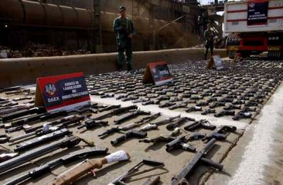 venezuela destruye armas de fuego