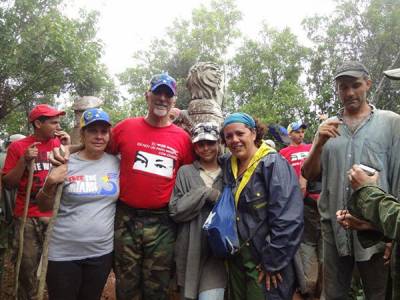 René en la cima del Pico Caracas