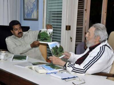 Encuentro entre Fidel y Maduro