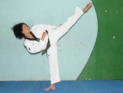 Laritza Columbié, Cinta Negra 5to Dan en Taekwondo