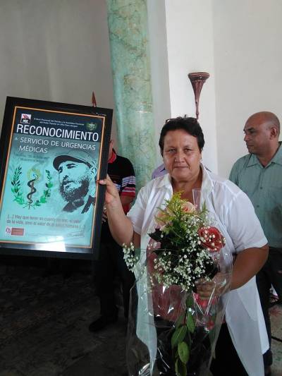 Homenaje a personal médico de Remedios en la provincia de  Villa Clara