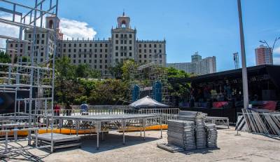 Preparativos para el concierto de Buena Fé este viernes