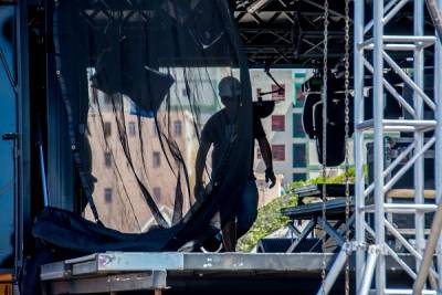 Preparativos para el concierto de Buena Fé este viernes