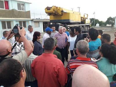 Miguel Díaz-Canel en Batabanó