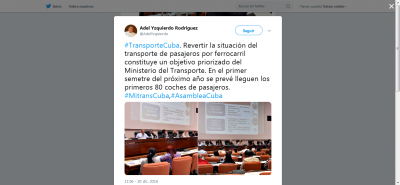 Ministerios cubanos en Twitter