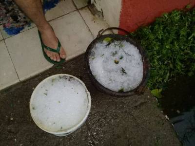 Granizos caídos en la zona central de Cuba