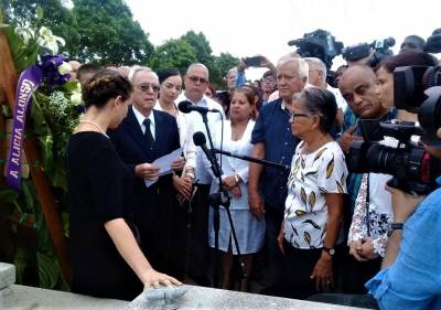 El Historiador de la Ciudad de La Habana Eusebio Leal,  pronunció las palabras de despedida.