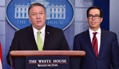 Las sanciones de Trump a Iran han sido anunciadas por los secretarios de Estado y del Tesoro Mike Pompeo y Mnuchin