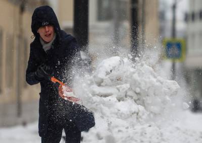 En la ciudad de Moscú ha caído un tercio de la norma de nieve habitual para febrero