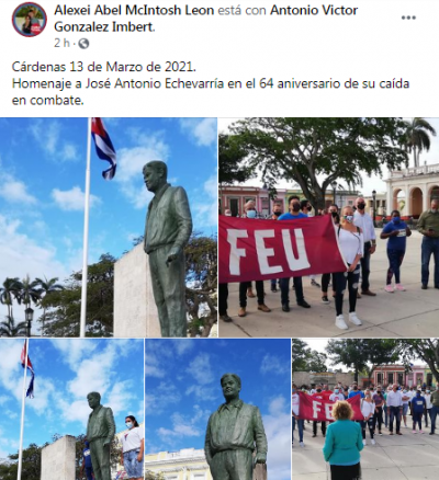 Homenaje a José Antonio Echevarría 