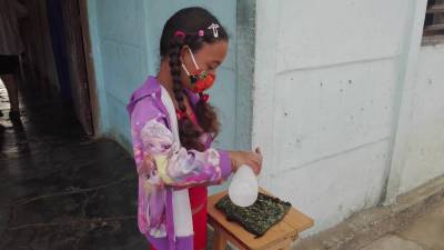 Casa de Yeinsi Macías Concepción convertida en escuela