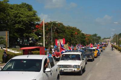 Caravana contra el bloqueo en Holguín