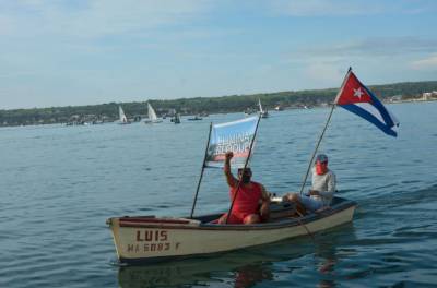 Regata desde Matanzas envía al mundo un mensaje de rechazo y condena a la política hostil de bloqueo