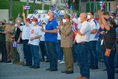 Con la presencia del General de Ejército Raúl Castro Ruz, líder de la Revolución Cubana, y del Primer Secretario del Partido Comunista de Cuba y Presidente de la República, Miguel Díaz-Canel Bermúdez, el acto de reafirmación revolucionaria transcurrió en La Piragua