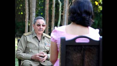 Entrevista al Presidente de los Consejos de Estado y de Ministros de la República de Cuba, General de Ejército Raúl Castro Ruz