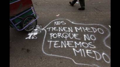 El claro mensaje de quienes en las calles de Honduras rechazan el golpe de Estado.