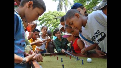 Recreación infantil en el verano