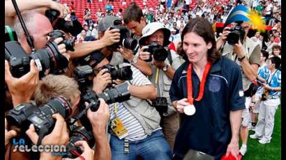 Futbolista Messi en Beijing