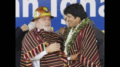 Luiz Inácio Lula da Silva y Evo Morales