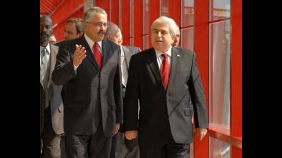 Llegada a La Habana del presidente de Chipre, Demetris Christofias 